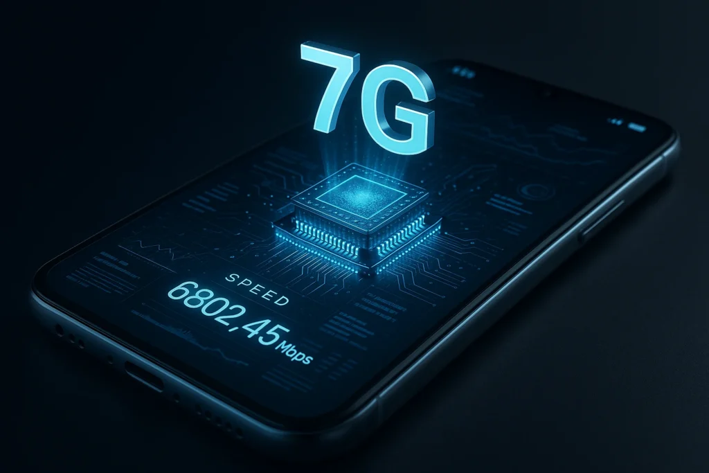 Quantum-powered smartphone with 7G network speed interface