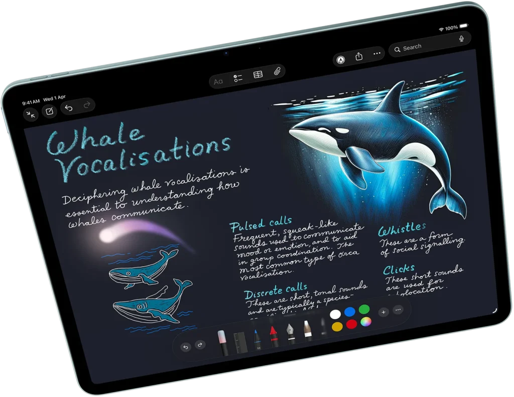 iPad Air M4 with intelligence writing tools Ipad-air-m4-intelligence-wriing-tools