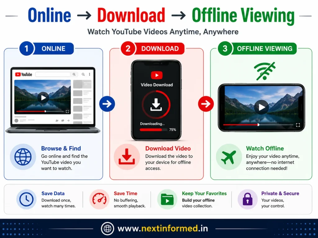 YouTube video download for offline viewing